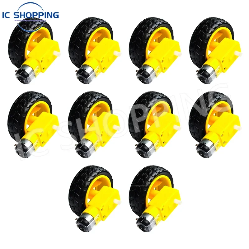 Model Kit Regus - 10 adet DC Motor Tekerlek TT