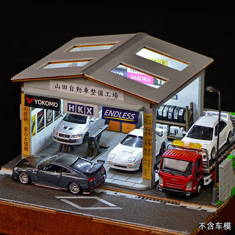 Model Kit Led - 1:64 Ölçekli DIY Oto Tamir Atölyesi