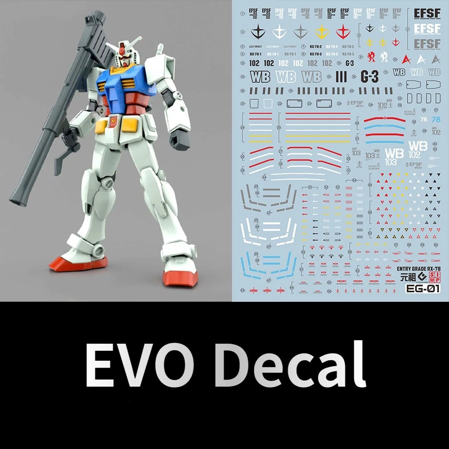 Model Kit Entry Grade - EVO EG-01 Floresan Su Kaydırağı Çıkartmaları