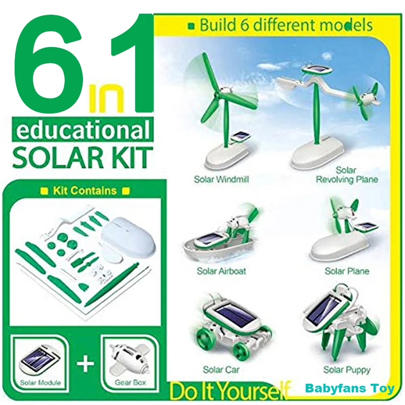 6-In-1 güneş enerjisi Robot ki - Model Kit U Boat incelemesi ve fiyatı