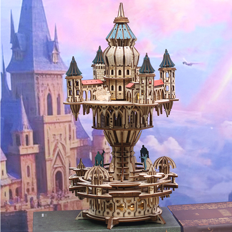 YENI DIY 3D Ahşap Bulmaca Kale - Model Kit Glue incelemesi ve fiyatı